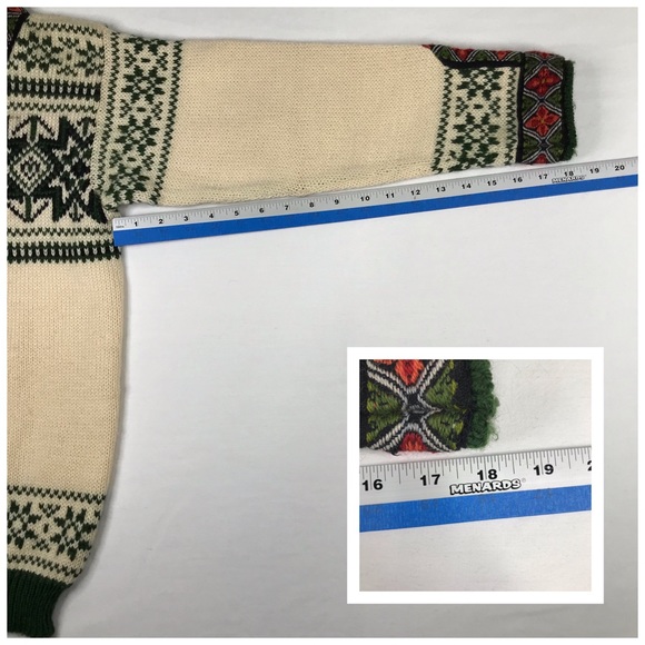 Vintage Dale Of Norway Unisex Wool Cardigan Sweater Sz 40 (Small) - Picture 11 of 13